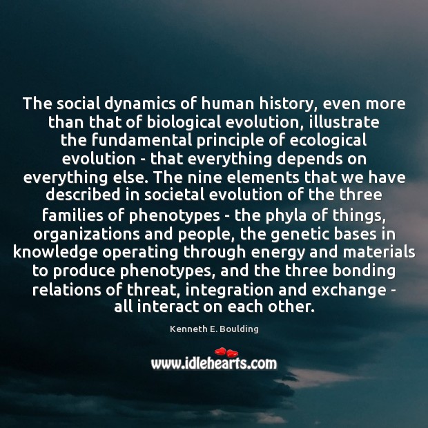 The social dynamics of human history, even more than that of biological Image