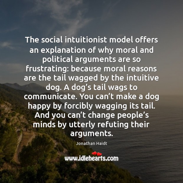 The social intuitionist model offers an explanation of why moral and political Image