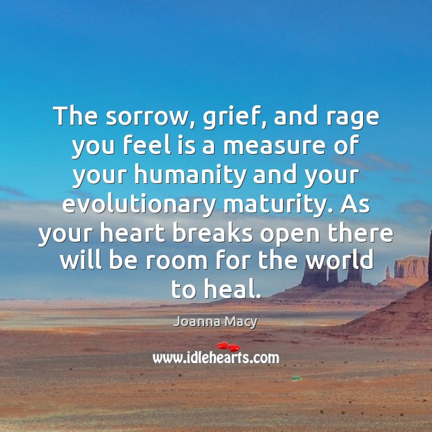 The sorrow, grief, and rage you feel is a measure of your Heal Quotes Image