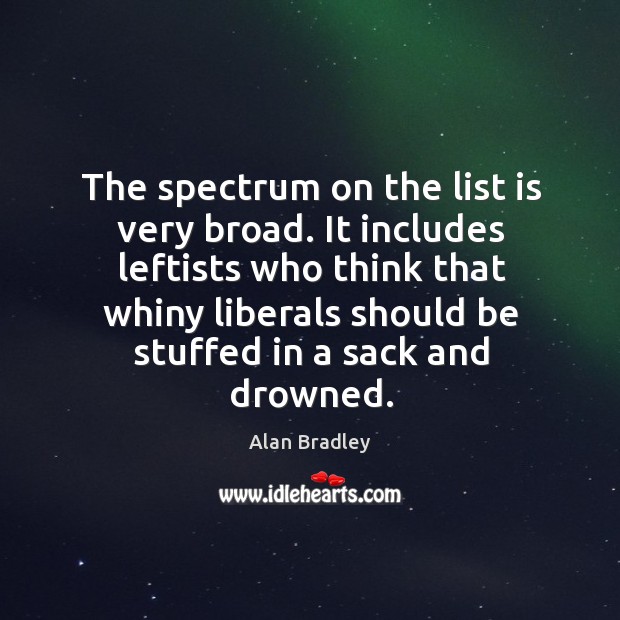 The spectrum on the list is very broad. It includes leftists who Image