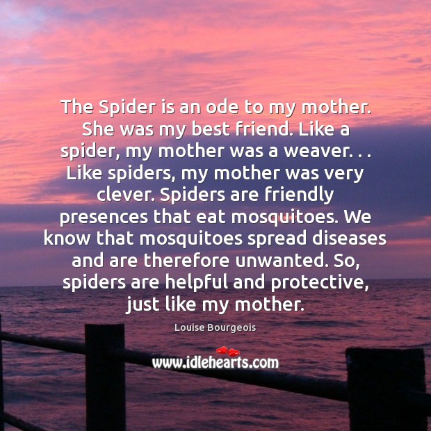 The Spider is an ode to my mother. She was my best Clever Quotes Image