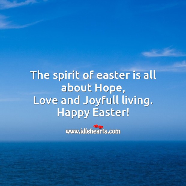 The spirit of easter is all about hope Easter Messages Image