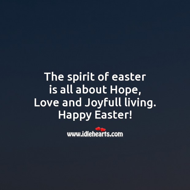 The spirit of easter Easter Messages Image