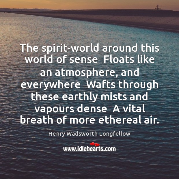 The spirit-world around this world of sense  Floats like an atmosphere, and Image