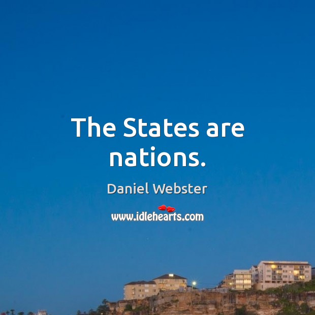 The States are nations. Image