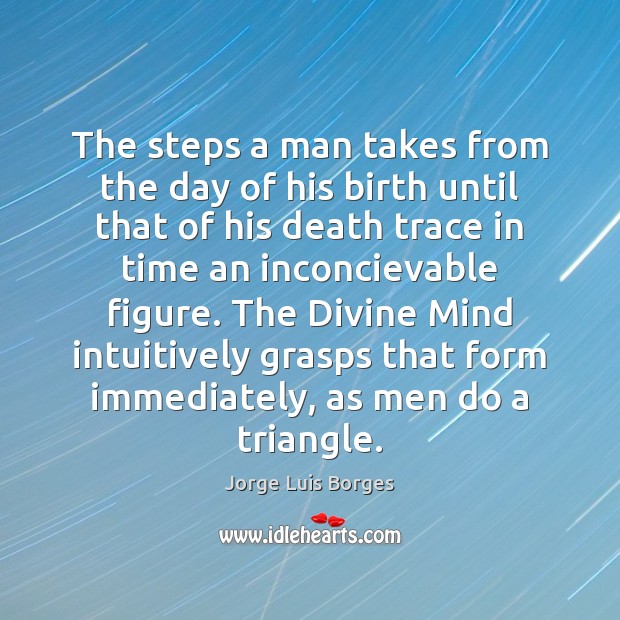 The steps a man takes from the day of his birth until Image