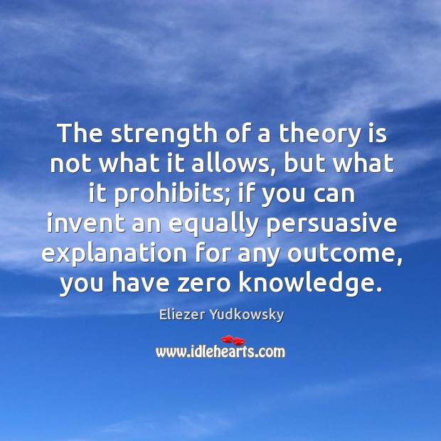 The strength of a theory is not what it allows, but what Image