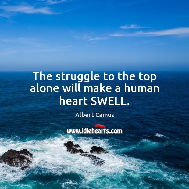 The struggle to the top alone will make a human heart SWELL. Image