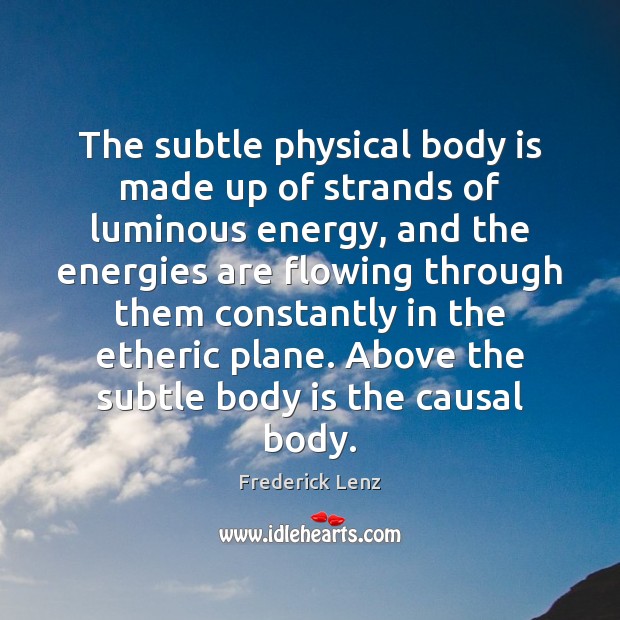 The subtle physical body is made up of strands of luminous energy, Image