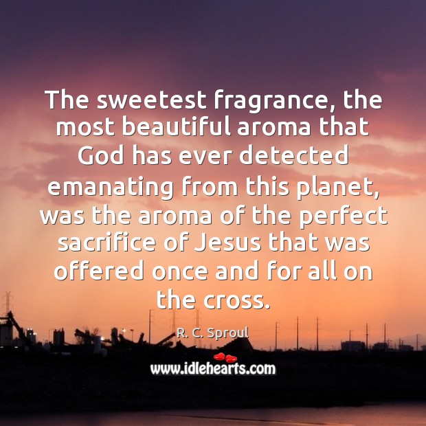 The sweetest fragrance, the most beautiful aroma that God has ever detected R. C. Sproul Picture Quote