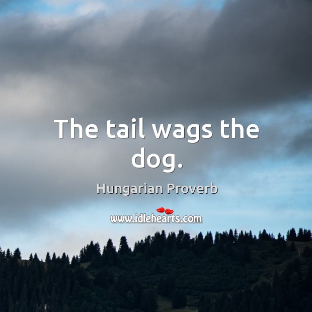 The tail wags the dog. Image