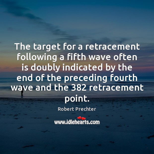 The target for a retracement following a fifth wave often is doubly Image