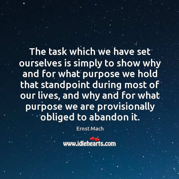 The task which we have set ourselves is simply to show why and for what purpose Image