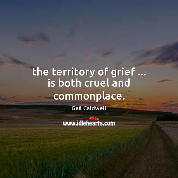The territory of grief … is both cruel and commonplace. 