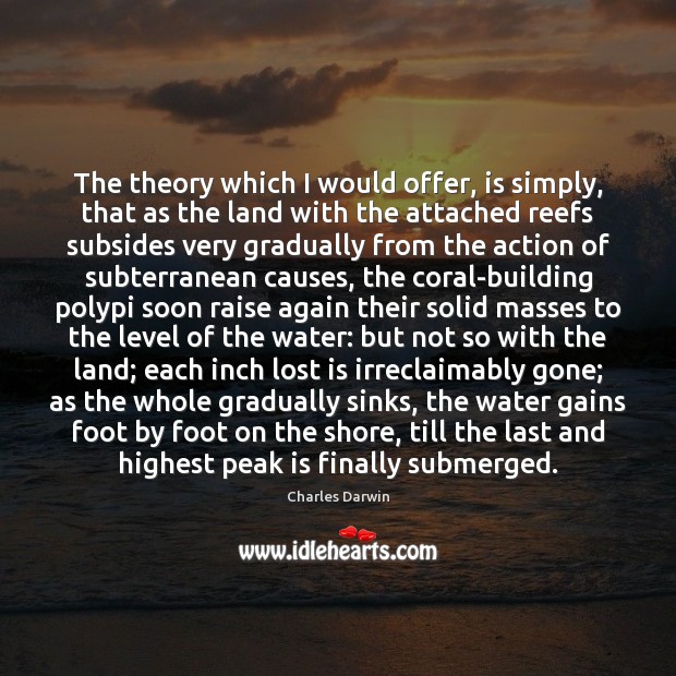 The theory which I would offer, is simply, that as the land 