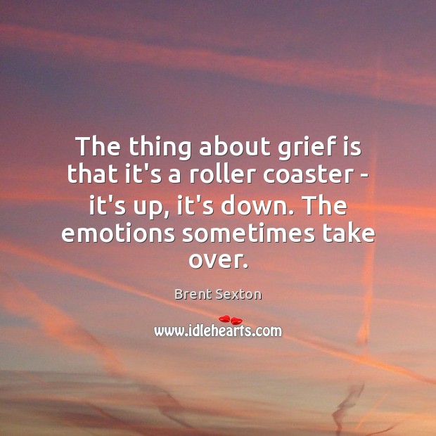 The thing about grief is that it’s a roller coaster – it’s Image