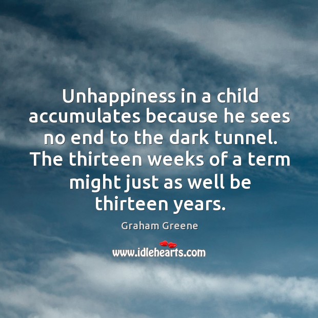 The thirteen weeks of a term might just as well be thirteen years. Graham Greene Picture Quote