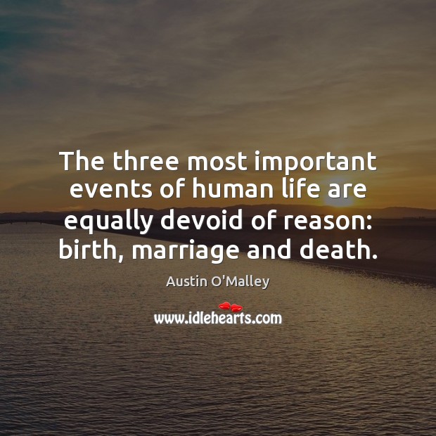 The three most important events of human life are equally devoid of Image
