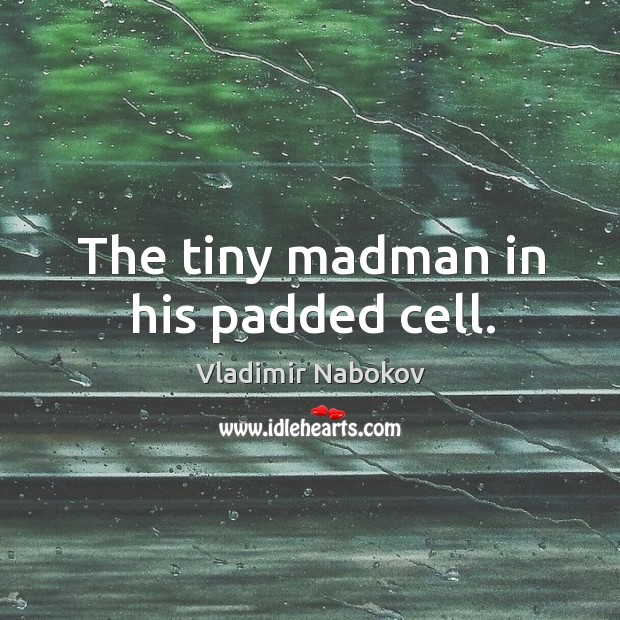 The tiny madman in his padded cell. Vladimir Nabokov Picture Quote