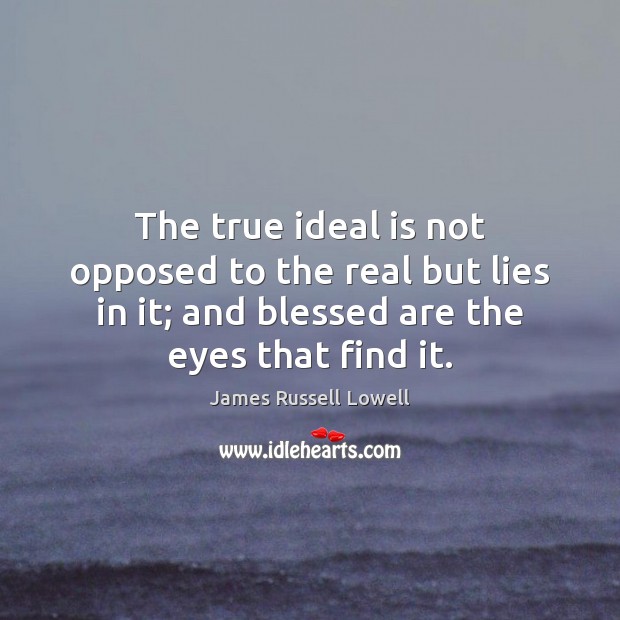 The true ideal is not opposed to the real but lies in Image