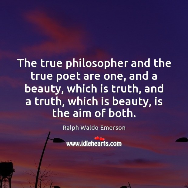 The true philosopher and the true poet are one, and a beauty, Image