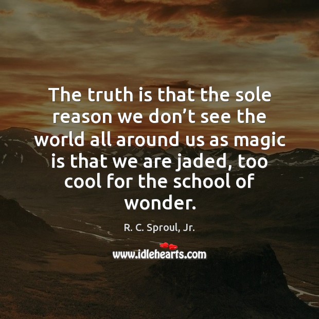 The truth is that the sole reason we don’t see the R. C. Sproul, Jr. Picture Quote