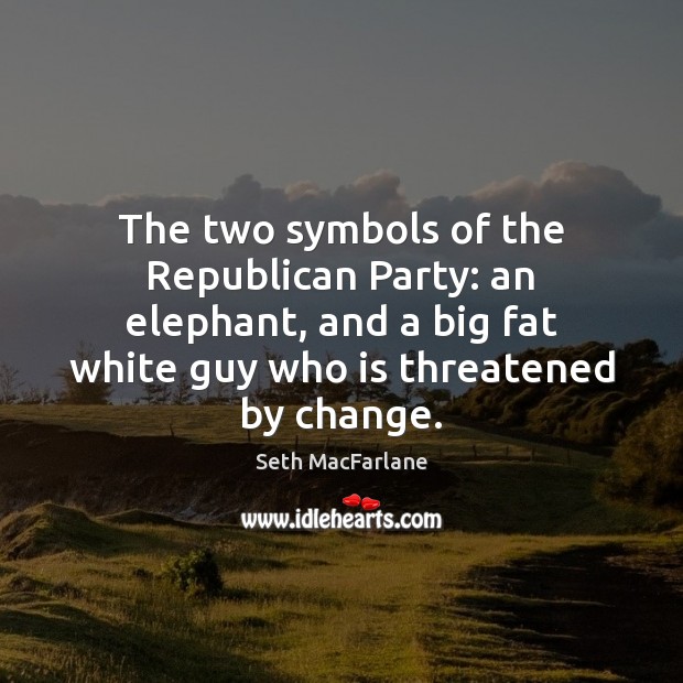 The two symbols of the Republican Party: an elephant, and a big Image