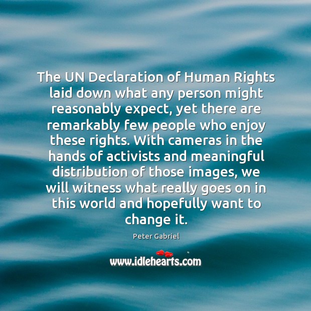 The UN Declaration of Human Rights laid down what any person might Image