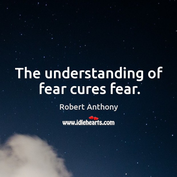 The understanding of fear cures fear. Image