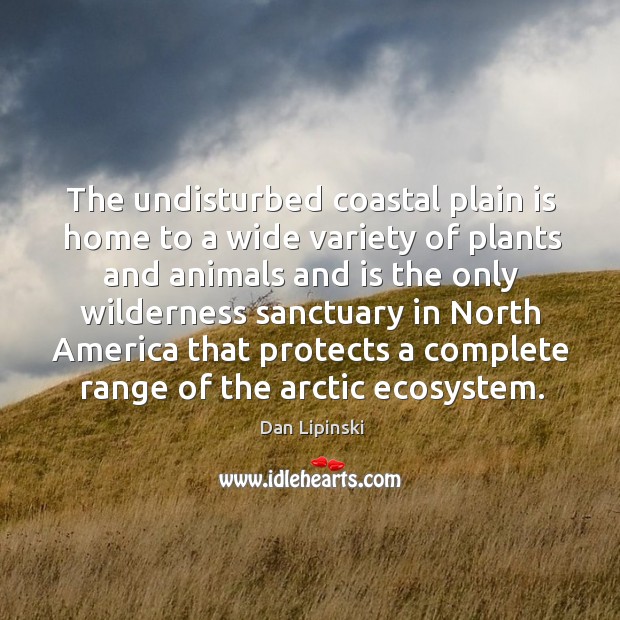 The undisturbed coastal plain is home to a wide variety of plants Dan Lipinski Picture Quote