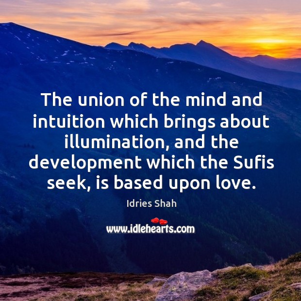The union of the mind and intuition which brings about illumination, and Image