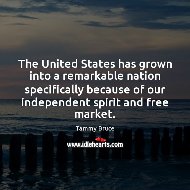 The United States has grown into a remarkable nation specifically because of Image