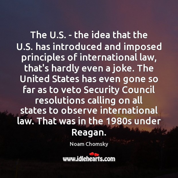 The U.S. – the idea that the U.S. has introduced Image