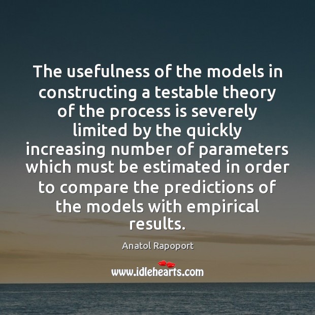 The usefulness of the models in constructing a testable theory of the Compare Quotes Image