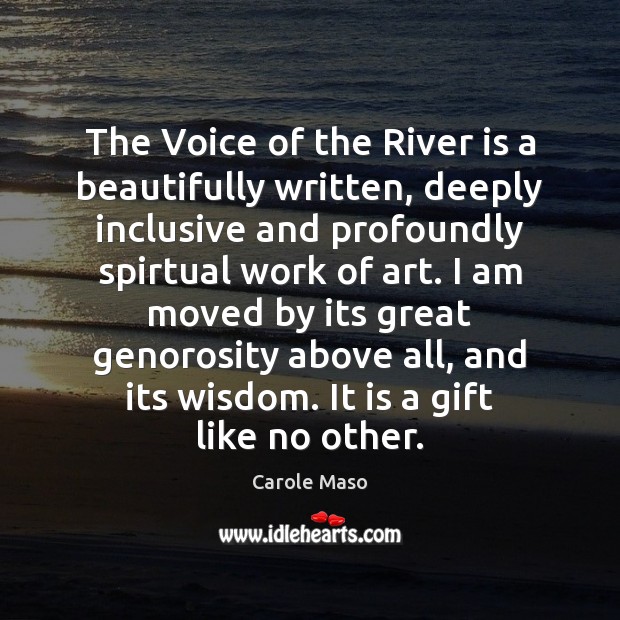 The Voice of the River is a beautifully written, deeply inclusive and Image