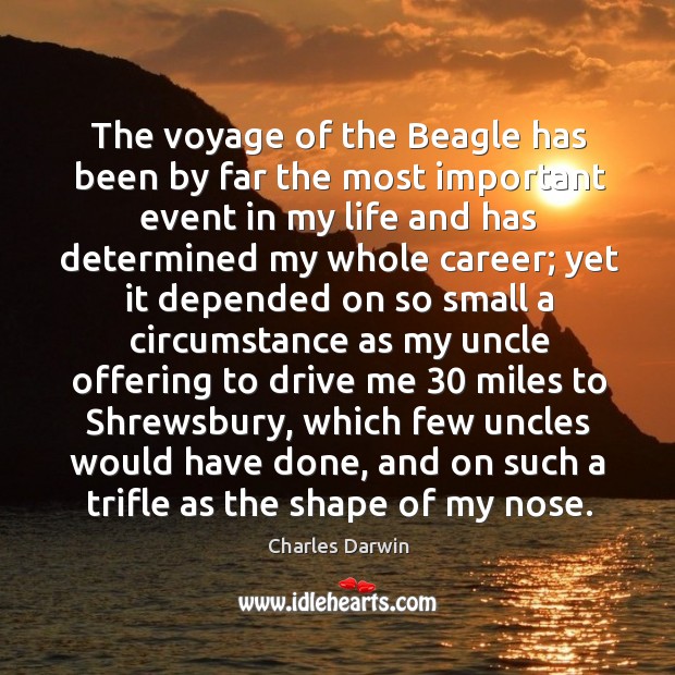 The voyage of the Beagle has been by far the most important Image