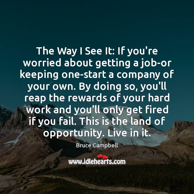 The Way I See It: If you’re worried about getting a job-or Image