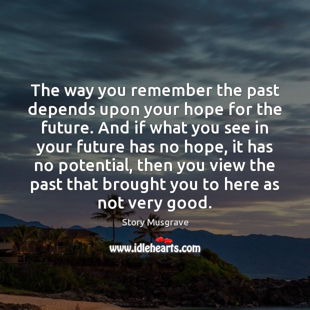 The way you remember the past depends upon your hope for the Image
