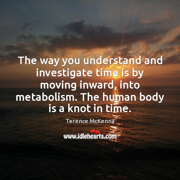 The way you understand and investigate time is by moving inward, into Time Quotes Image