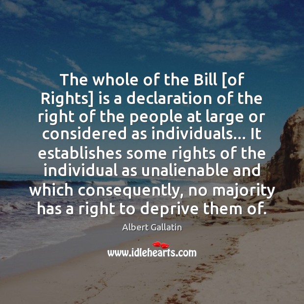 The whole of the Bill [of Rights] is a declaration of the Image