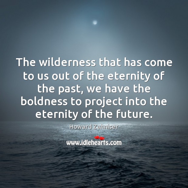The wilderness that has come to us out of the eternity of Boldness Quotes Image