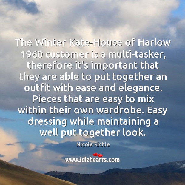 The Winter Kate-House of Harlow 1960 customer is a multi-tasker, therefore it’s important Image