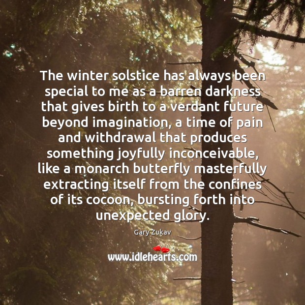 The winter solstice has always been special to me as a barren Image