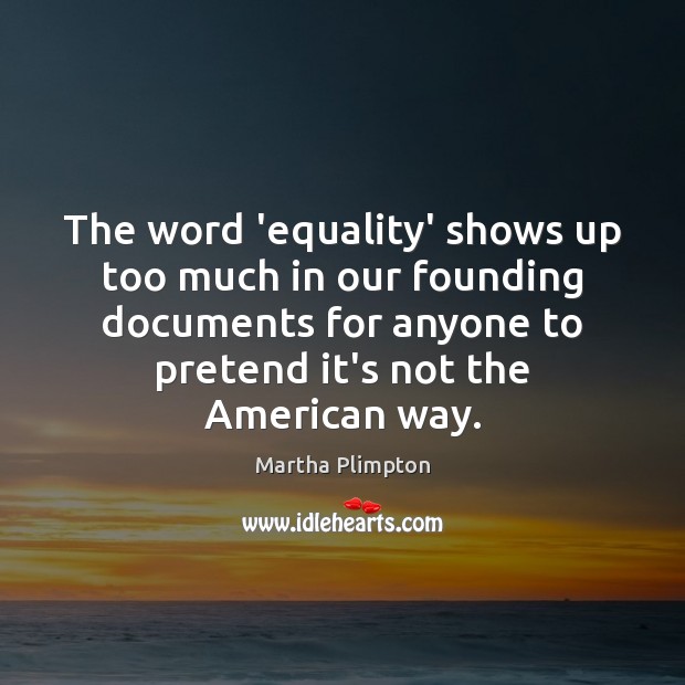 The word ‘equality’ shows up too much in our founding documents for Image