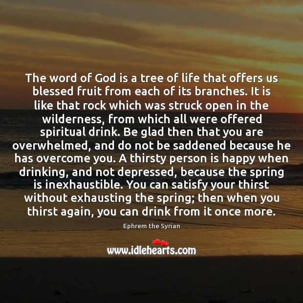 The word of God is a tree of life that offers us Image