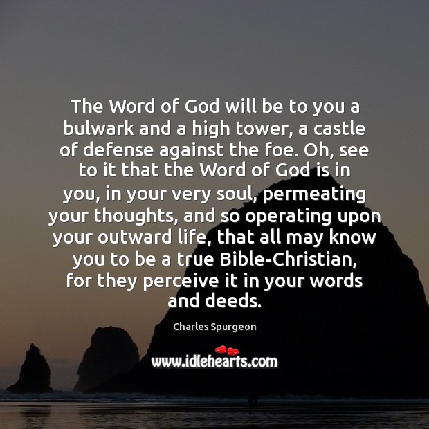 The Word of God will be to you a bulwark and a Image