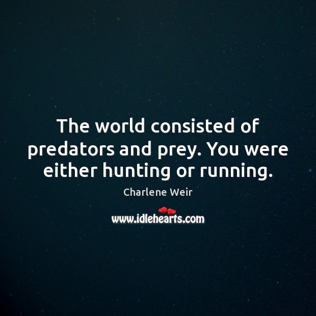 The world consisted of predators and prey. You were either hunting or running. Image