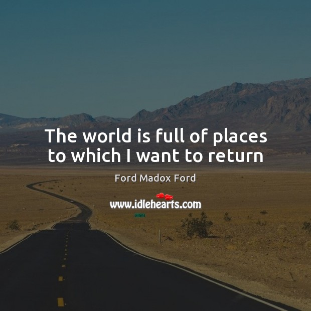 The world is full of places to which I want to return Image