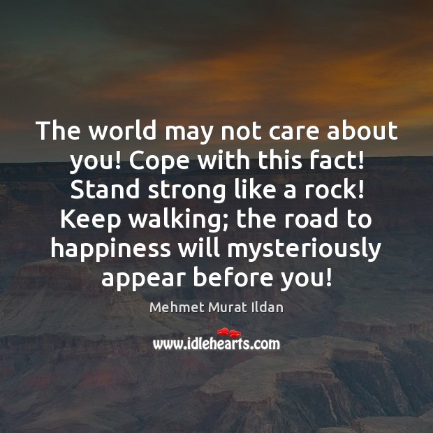 The world may not care about you! Cope with this fact! Stand Image