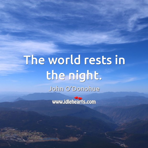 The world rests in the night. Image